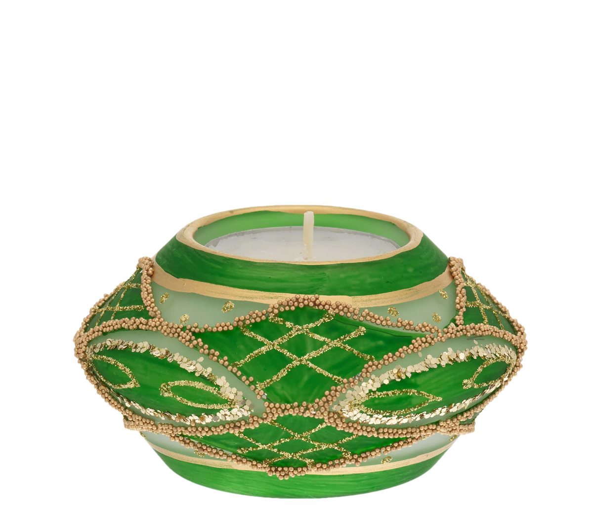 Elisse 85*50 verde con tealight mm 38